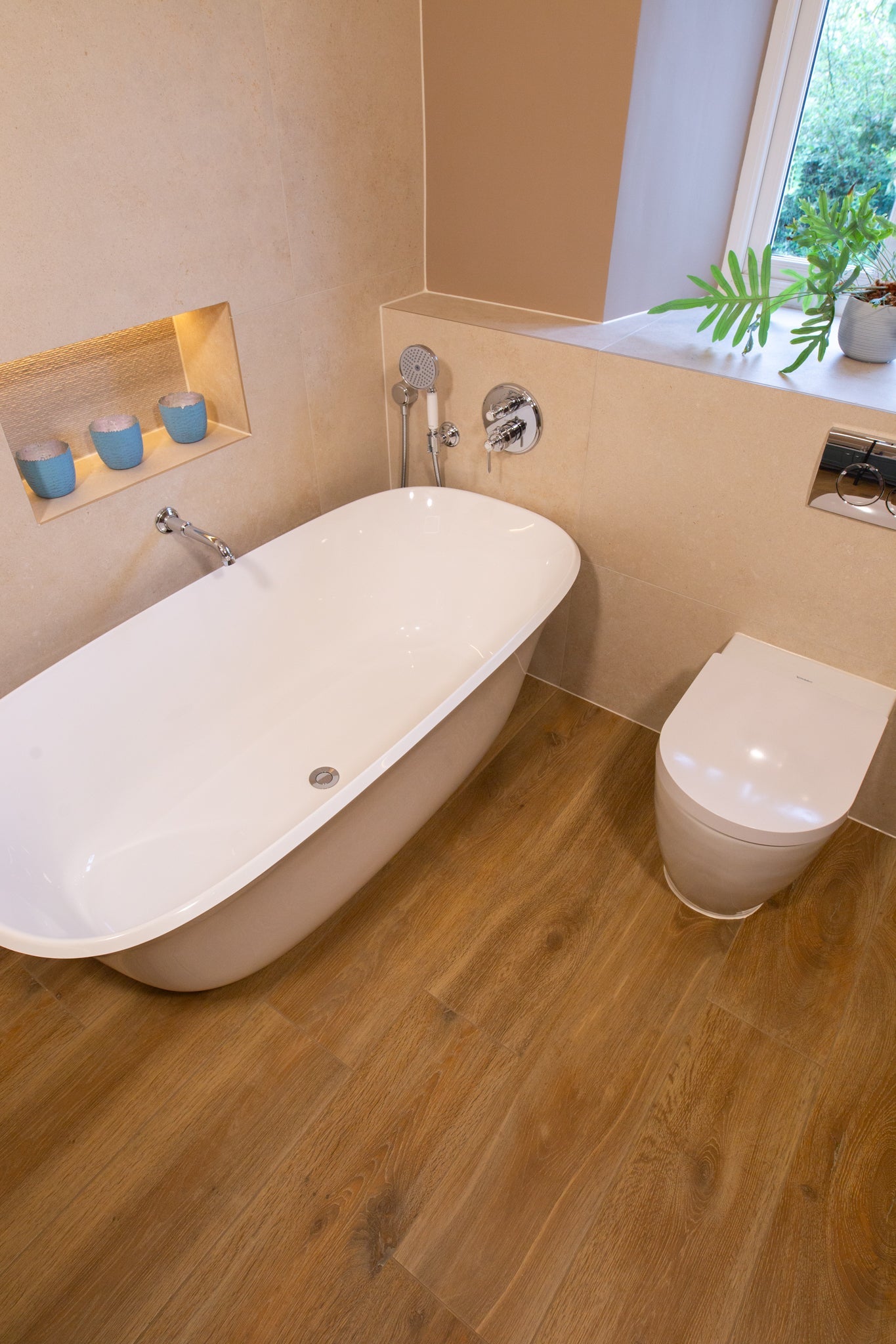 Remy Cognac, Aesthetica Ivory and Rigato - Family Bathroom, Cotswolds