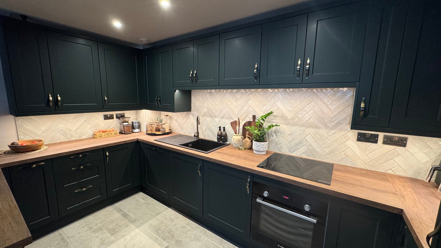 Harlem Brick Sage and Farmhouse Florac - Kitchen Renovation - Private Residence, London