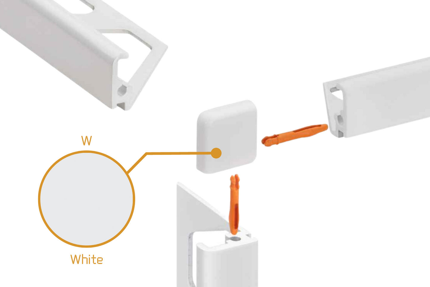 Schluter Jolly J - External Corner - Powder Coated Aluminium