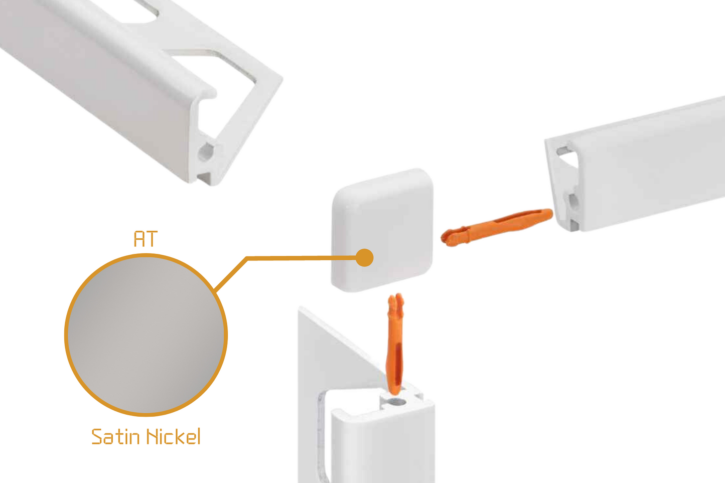 Schluter Jolly J - External Corner - Anodised Aluminium