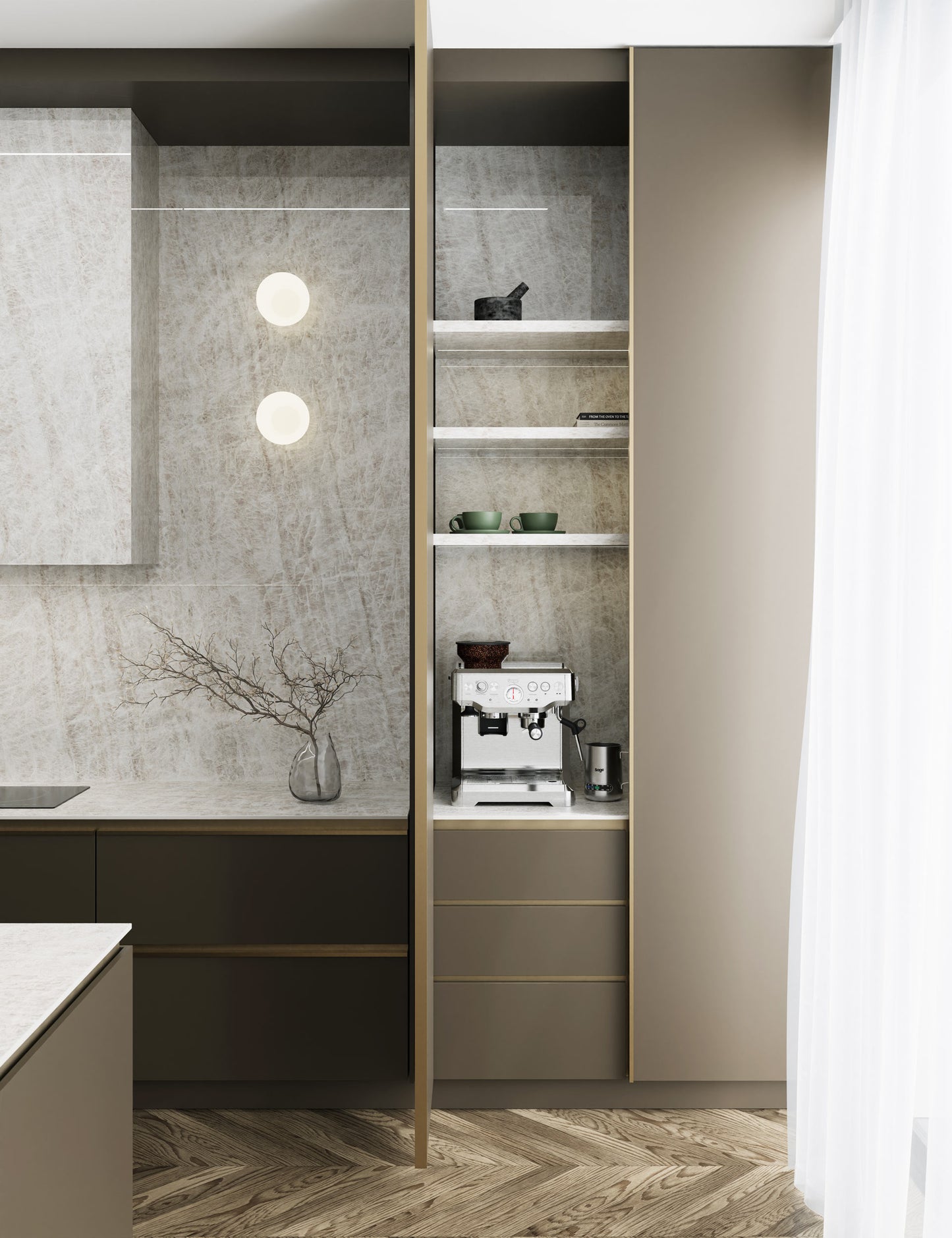 Marmi Quarzite Taj Mahal Bookmatched (Full Lappato)