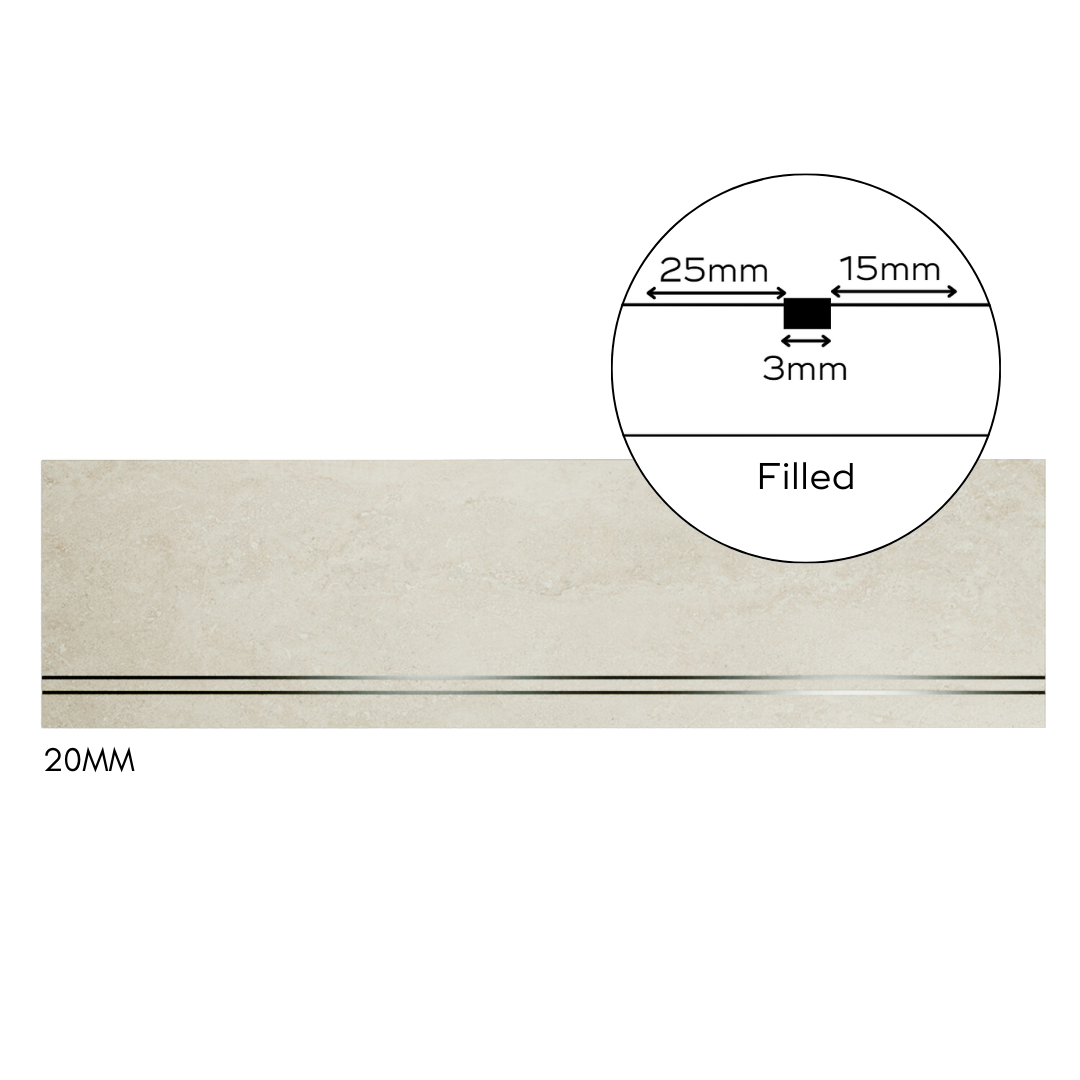 Bespoke Tile Step Fabrication - Mitre & Glued "Reinforced Mitre" Profile (over 70mm lip height)