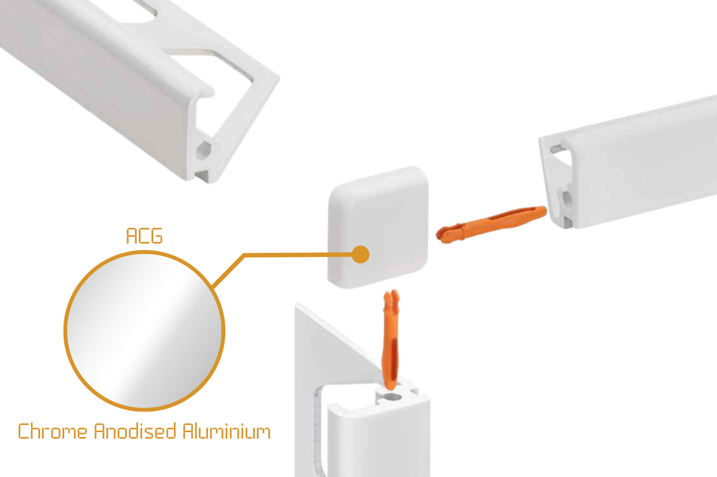 Schluter Jolly J - External Corner - Anodised Aluminium