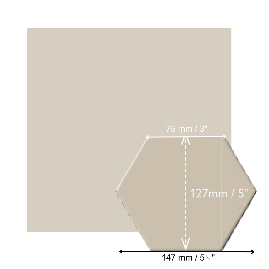 Classic Hexagons - Dover White
