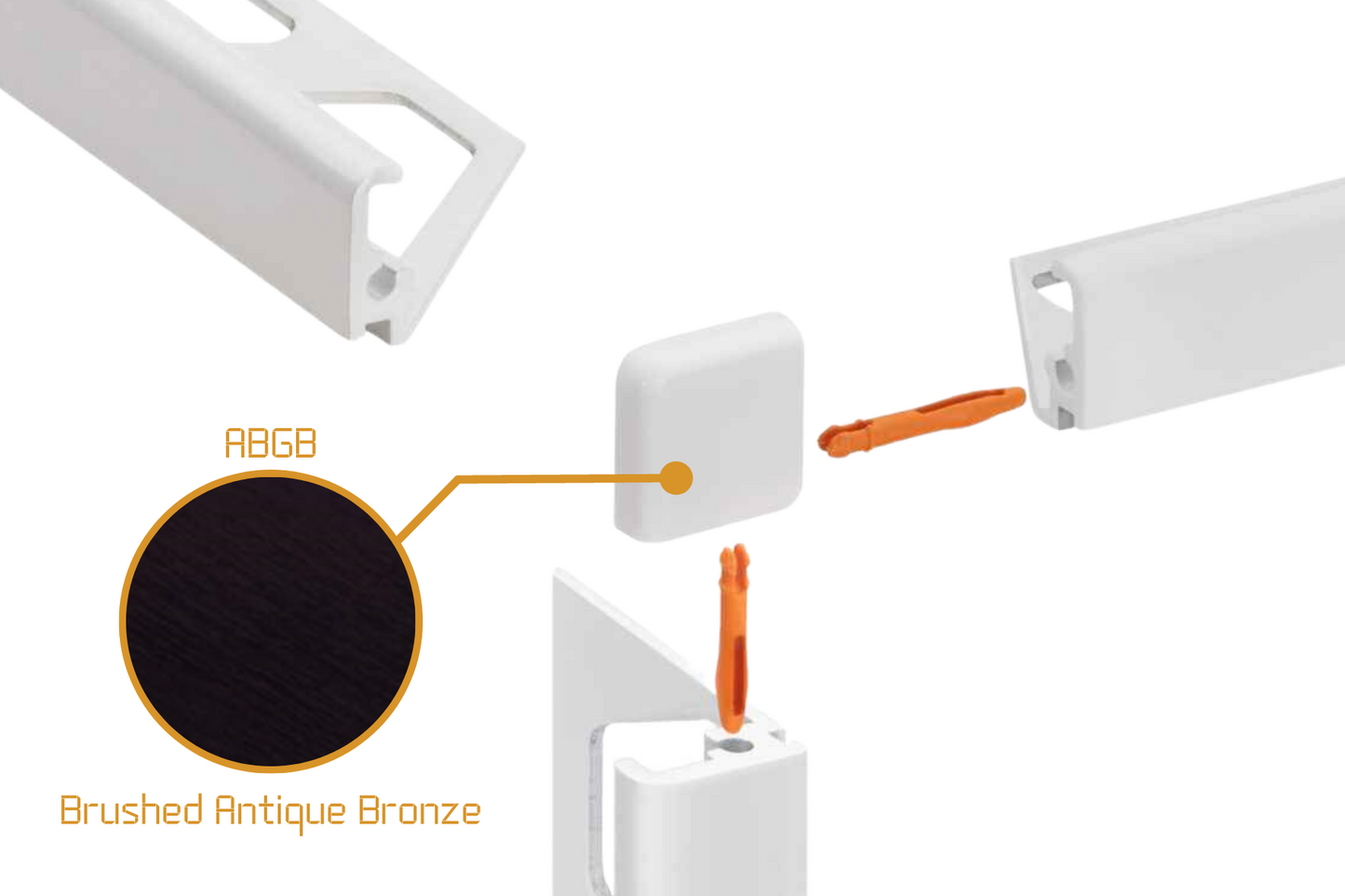 Schluter Jolly J - External Corner - Anodised Aluminium