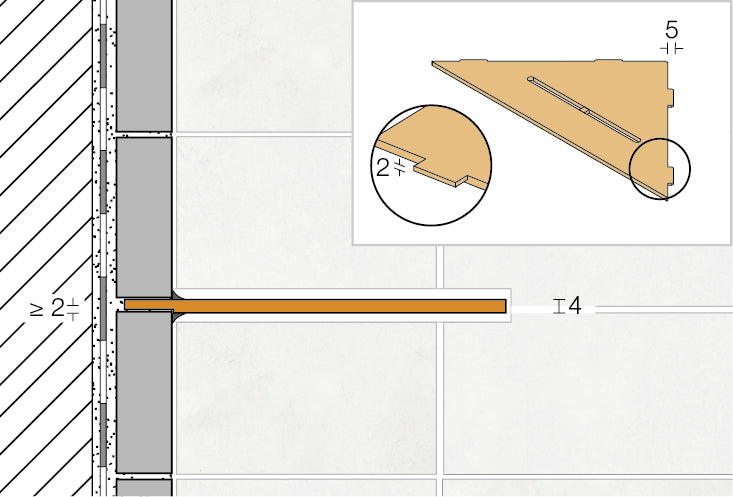 Schluter Shelf E S1 Curve Design