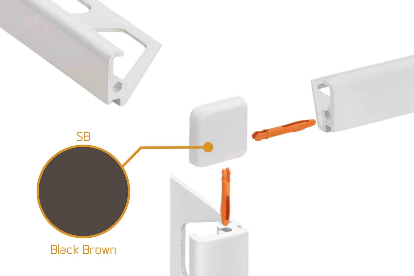 Schluter Jolly J - External Corner - Powder Coated Aluminium