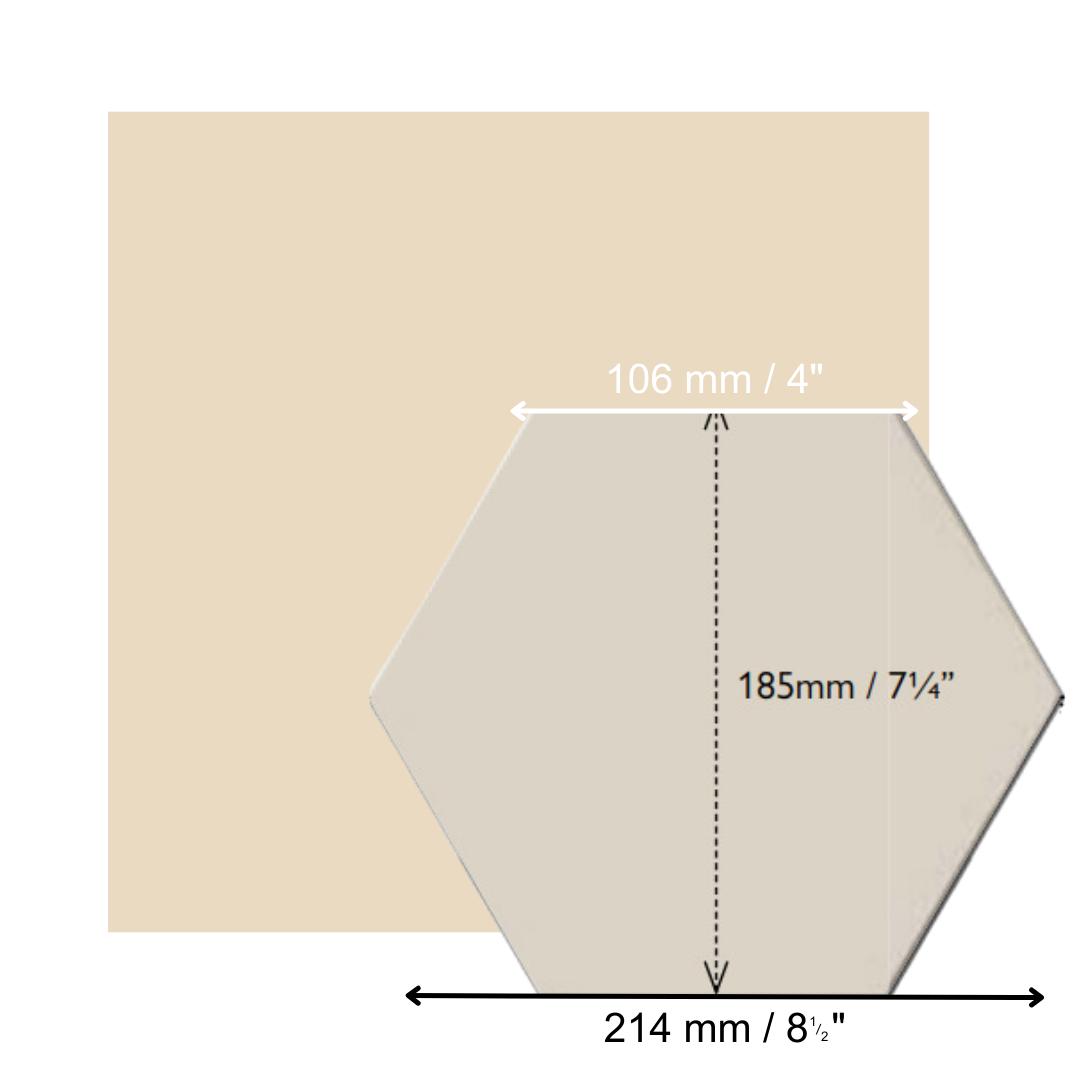 Large Classic Hexagons - White