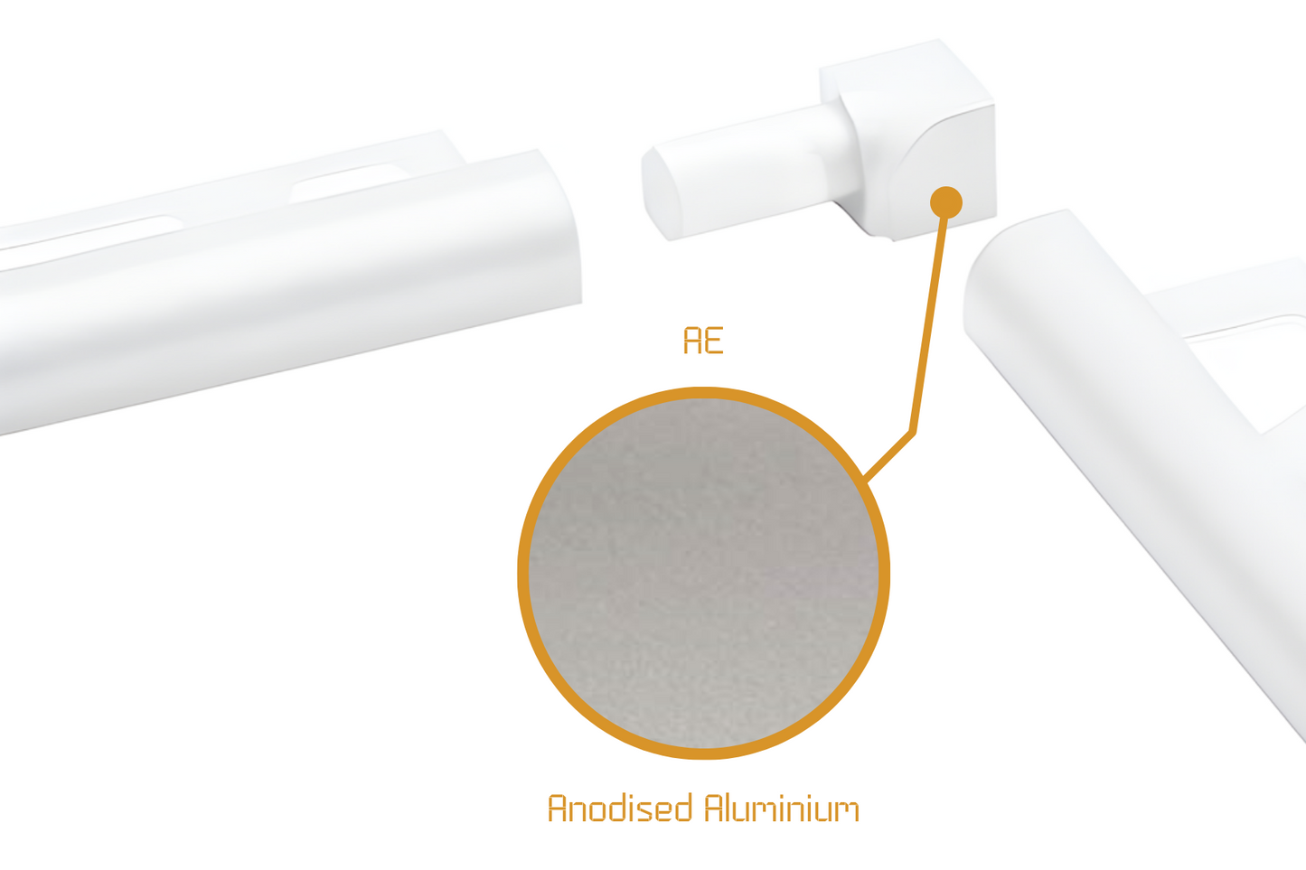 Schluter Rondec RO - Internal Corner Anodised Aluminium