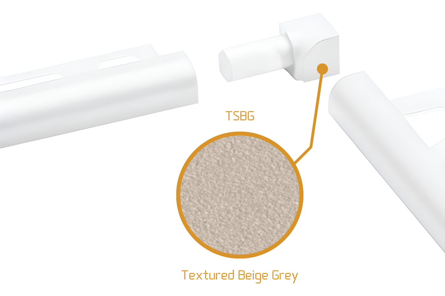 Schluter Rondec RO - Internal Corner Powder Coated Aluminium