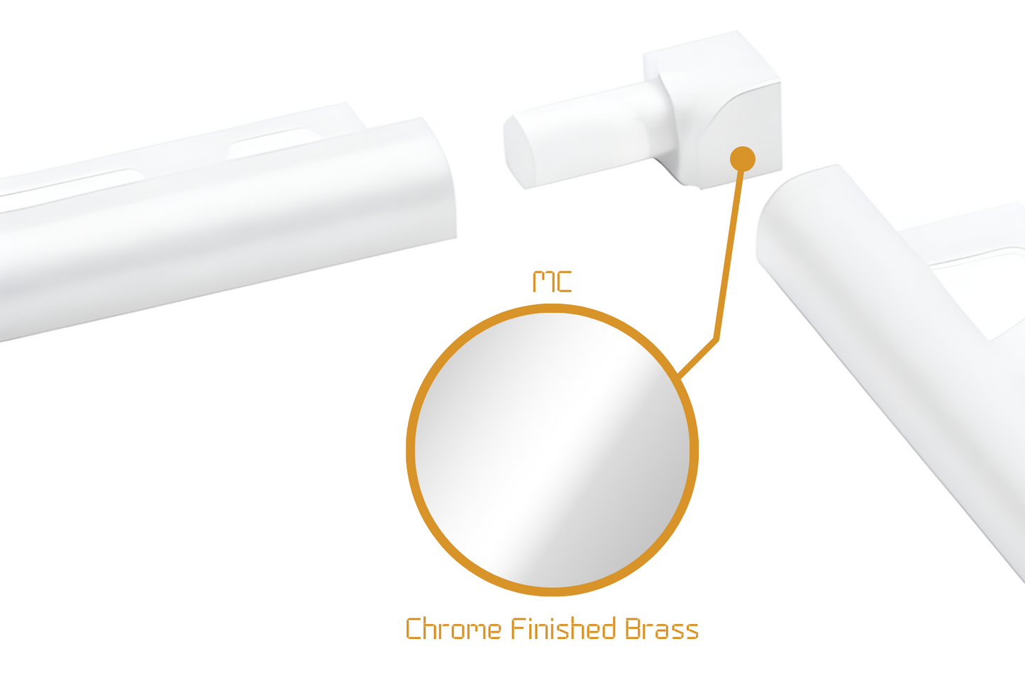 Schluter Rondec RO - Internal Corner Chrome Finished Brass