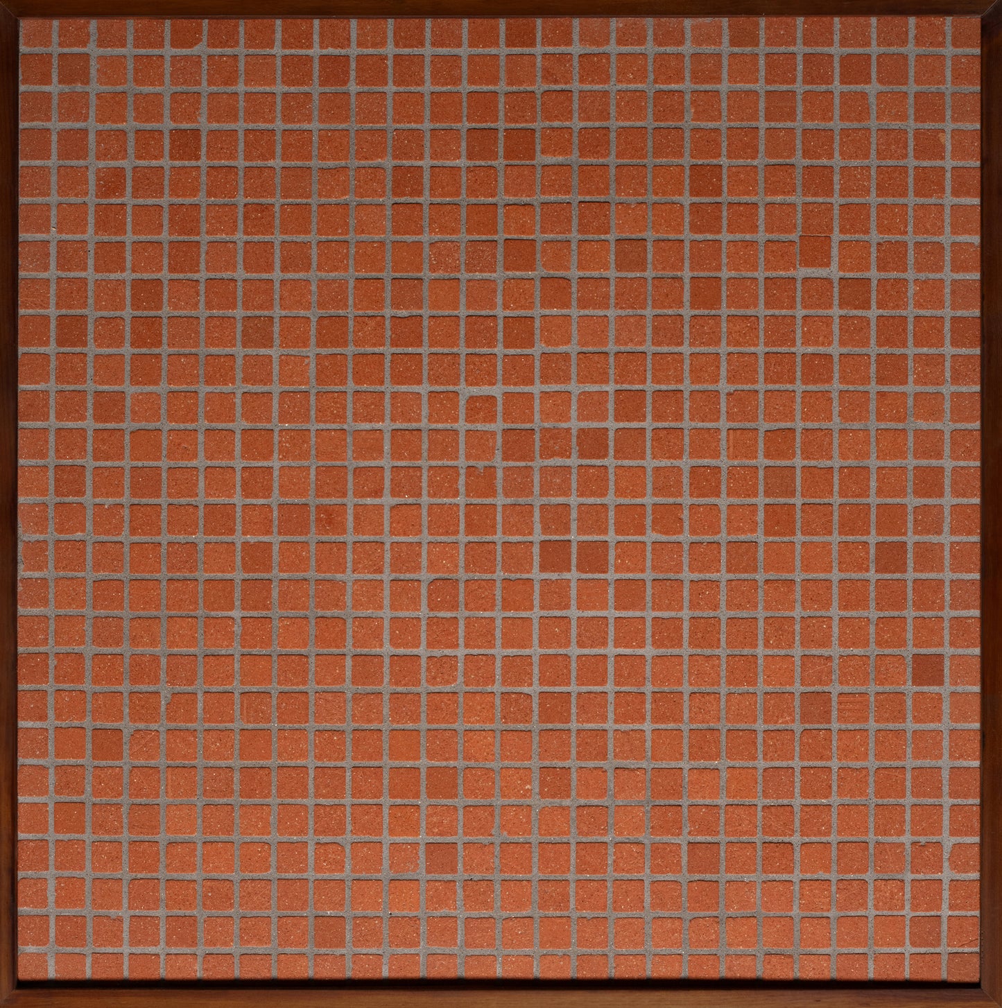Galestra Mosaic Handmade Terracotta Tumbled Small Square Mesh Backed 20x20mm