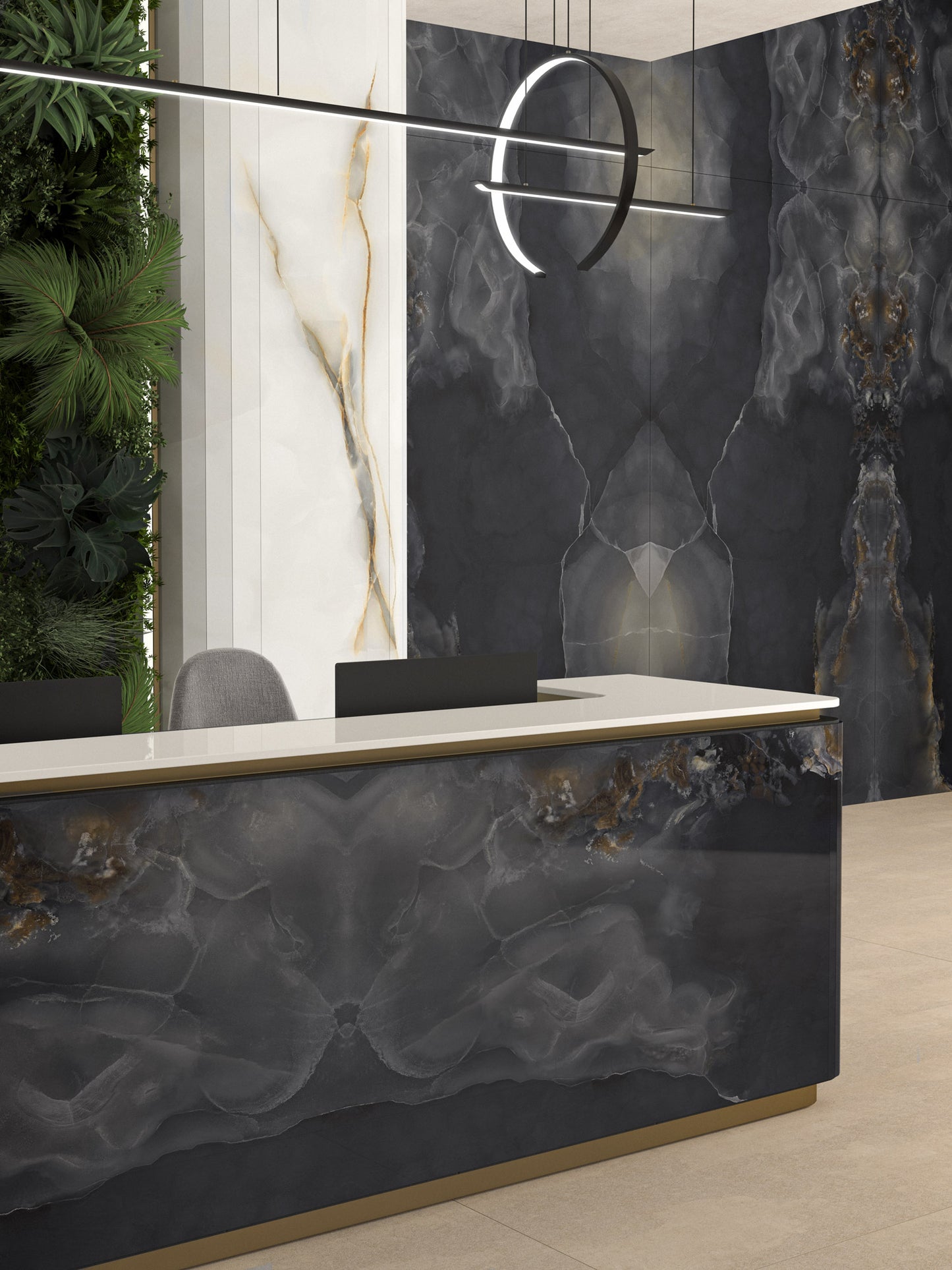 Onici Onyx Black Bookmatched (Full Lappato)