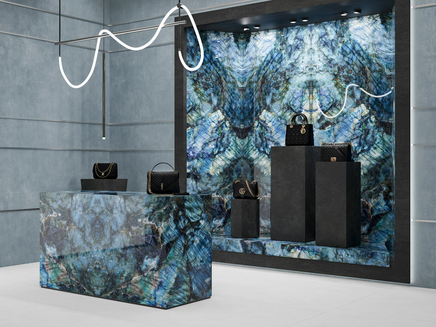 Marmi Level Labradorite Bookmatched (Lappato Matte)