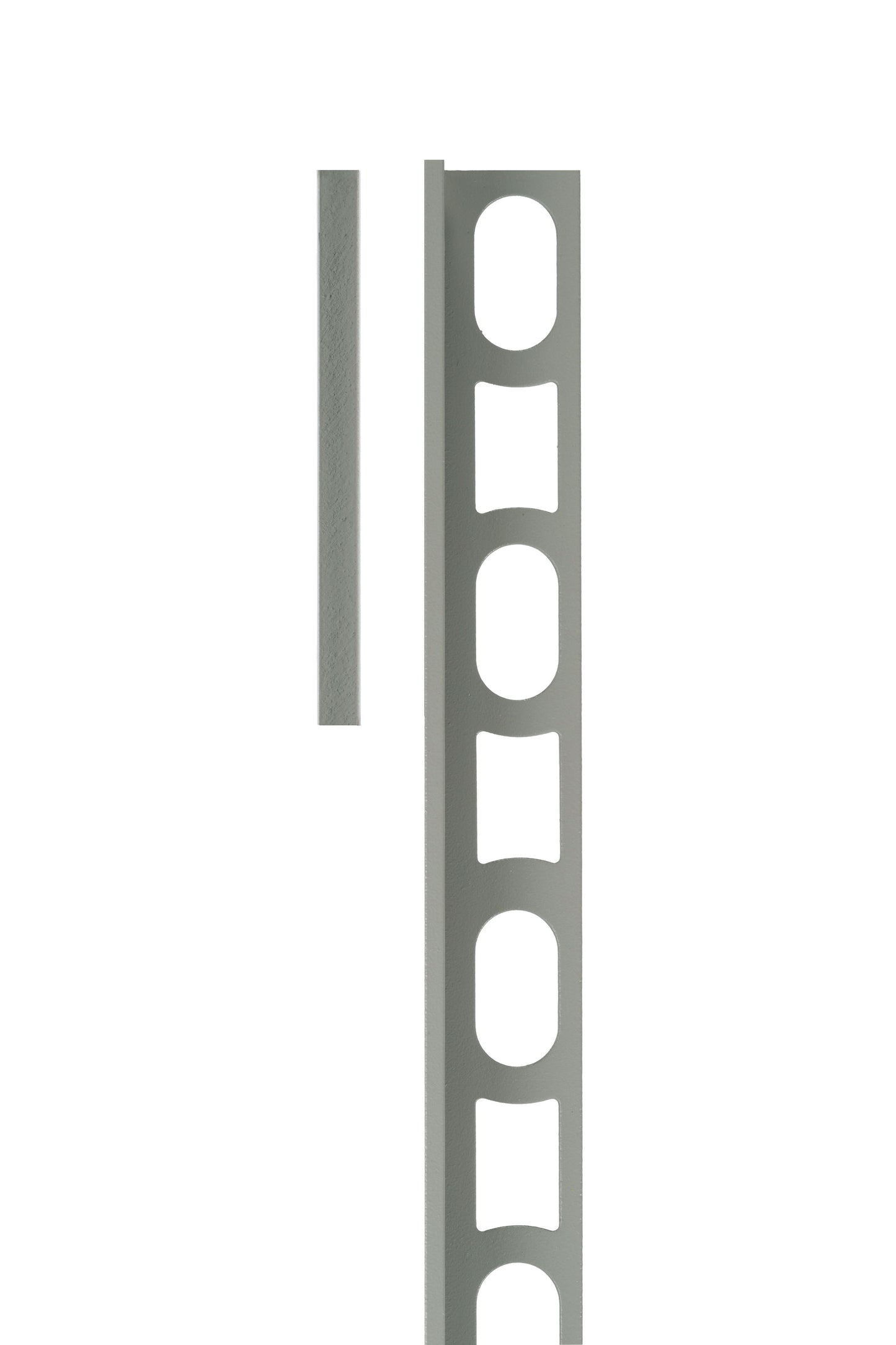 Mapei Color Proangle Cerfix Profilpas - Straight Edge Tile Trim - 112 Medium Grey - Aluminium