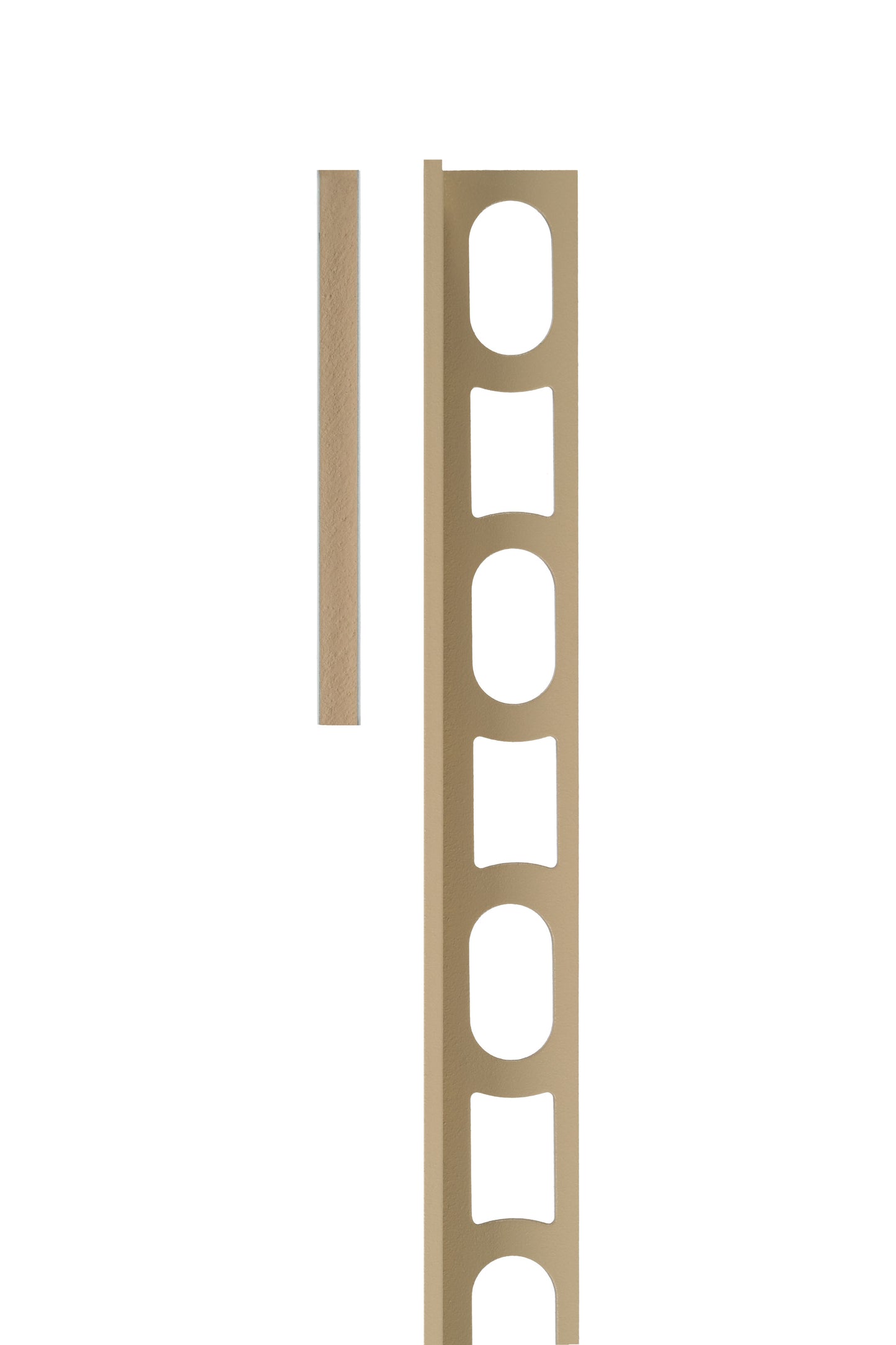 Mapei Color Proangle Cerfix Profilpas - Straight Edge Tile Trim - 188 Biscuit - Aluminium