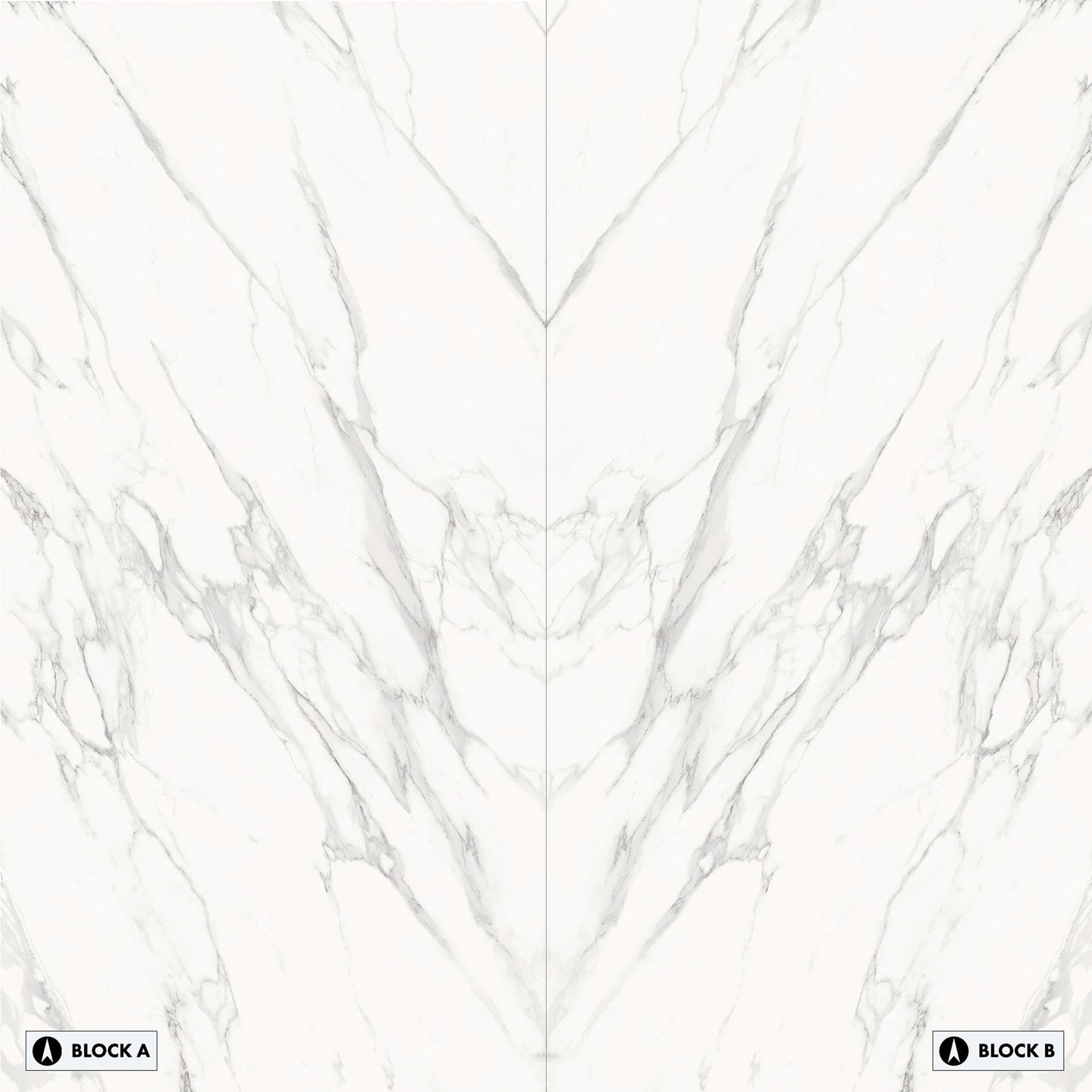 Marmi Statuario Michelangelo Bookmatched (Lappato Matte)