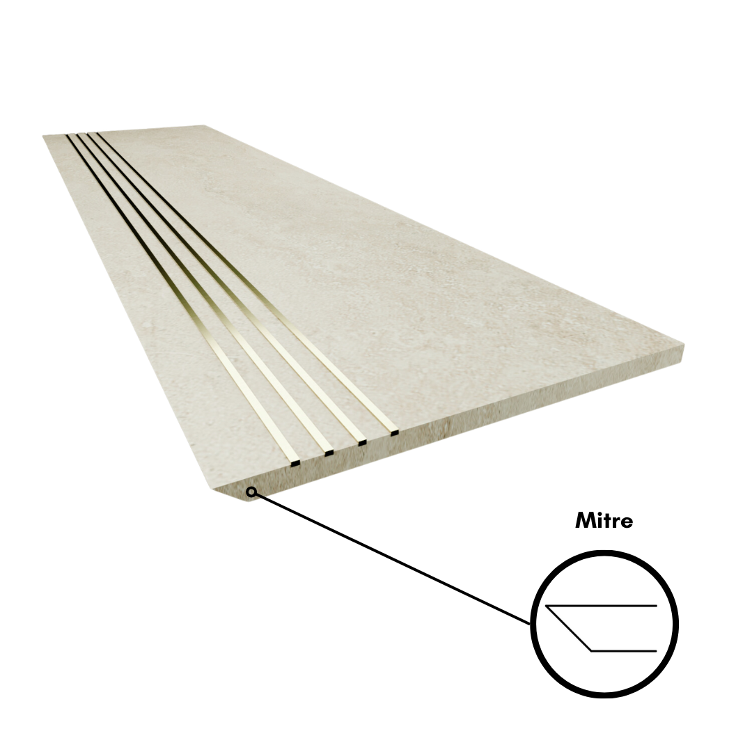 Bespoke Tile Step Fabrication - Mitre (Cut Only)