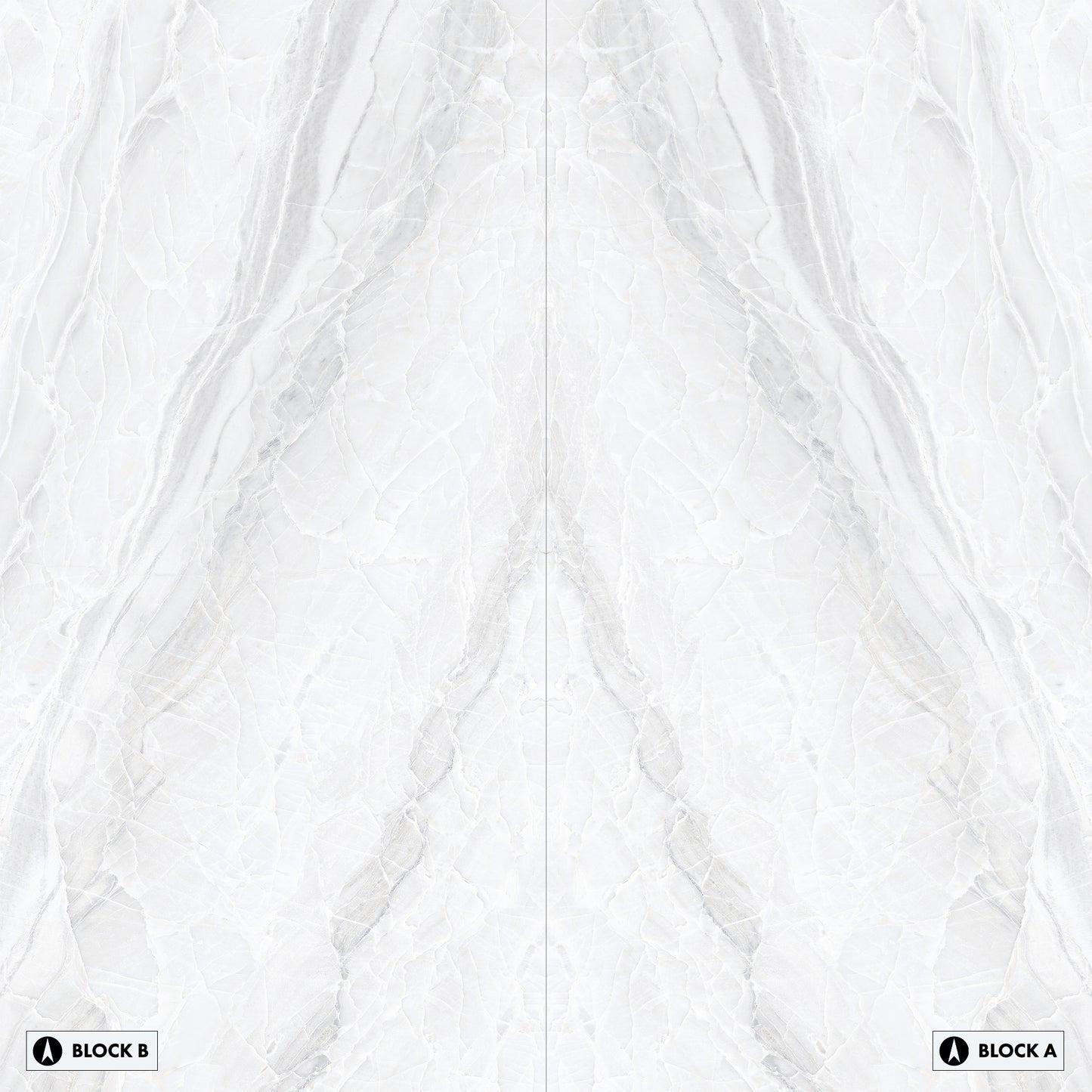 Marmi White Paradise Bookmatched (Full Lappato)