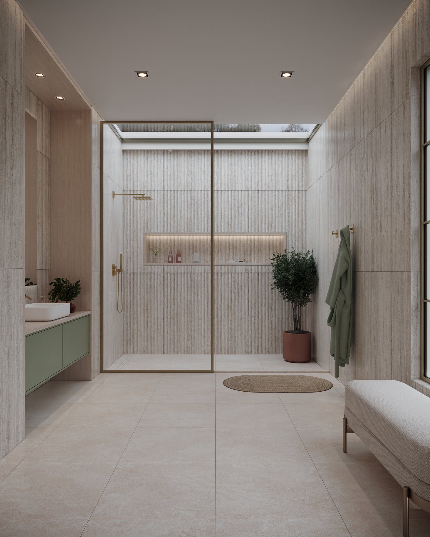 Kamien Honey Vein Cut Fluted