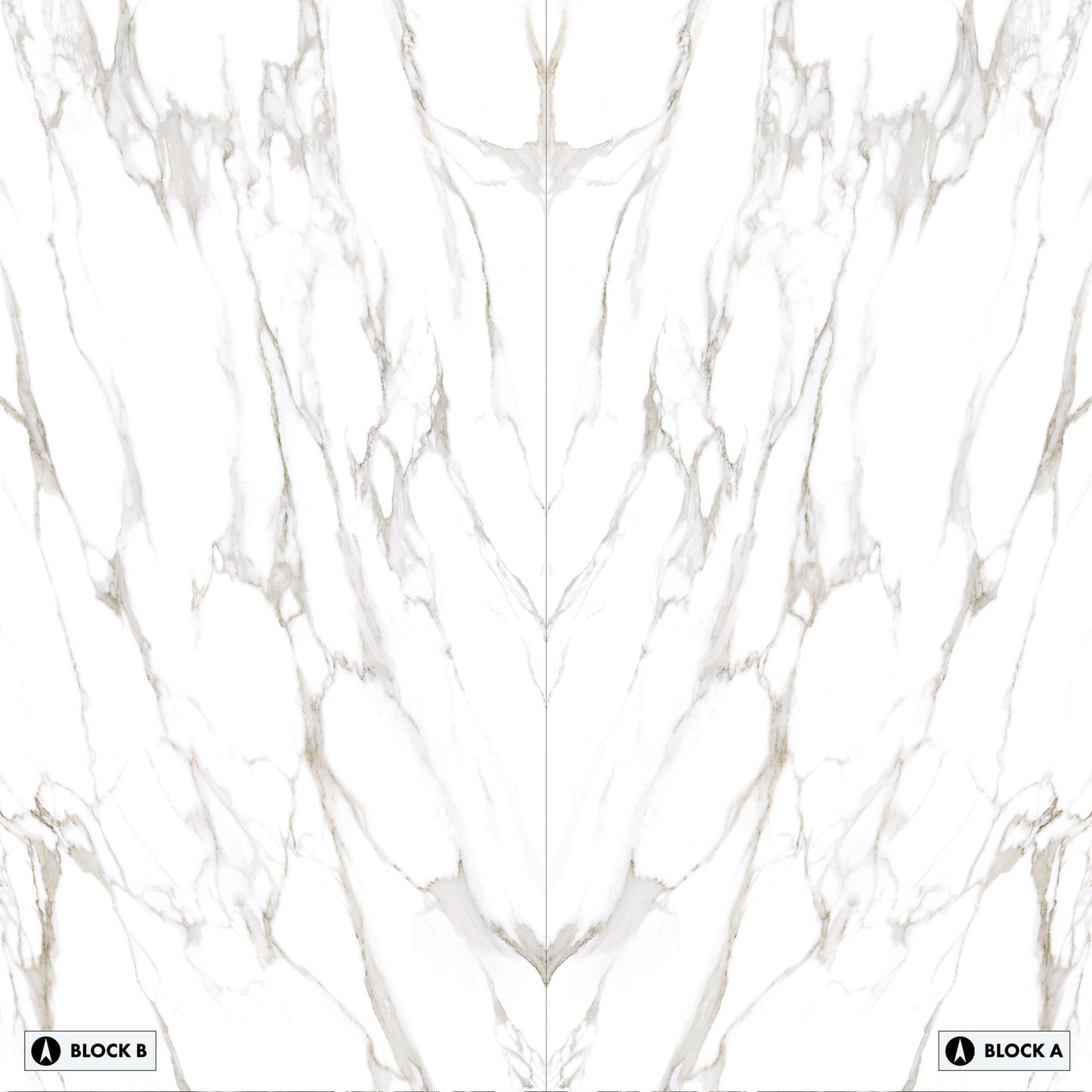 Marmi Statuario Reale Bookmatched (Naturale)