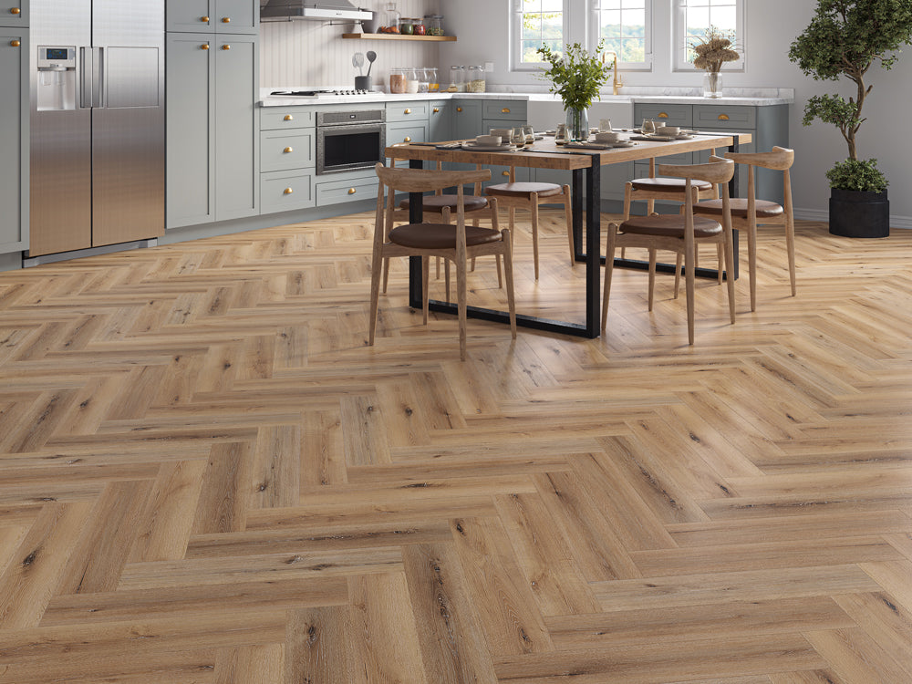 Kendal Grey Honed Oak Herringbone 5/0.5mm Click SPC