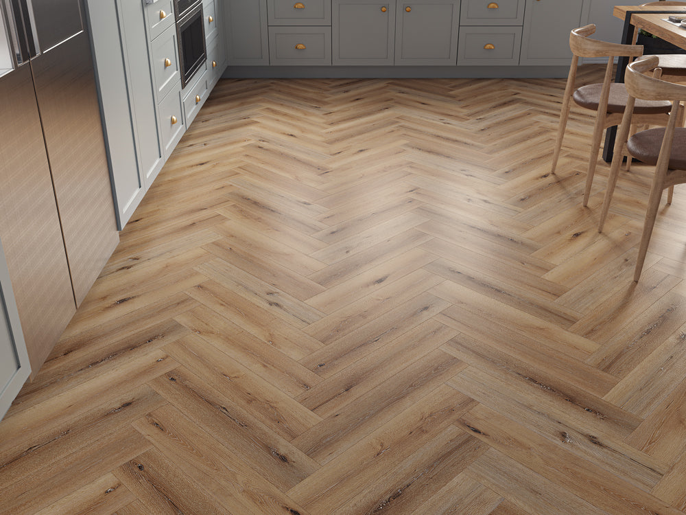 Kendal Grey Honed Oak Herringbone 5/0.5mm Click SPC