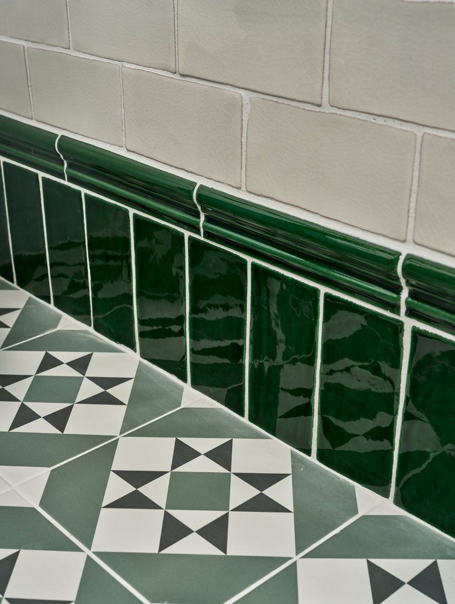 Architectural Mouldings Dado Ceramic Olive Green