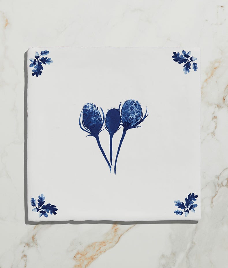 Dyrham Dairy Ceramic Thistle Decor