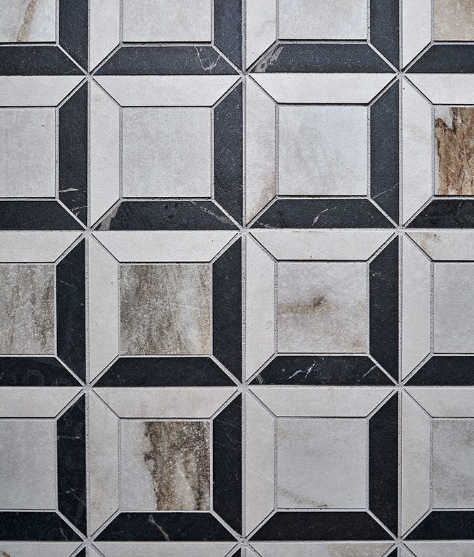 East Village Porcelain Quadrant Mosaic Oro
