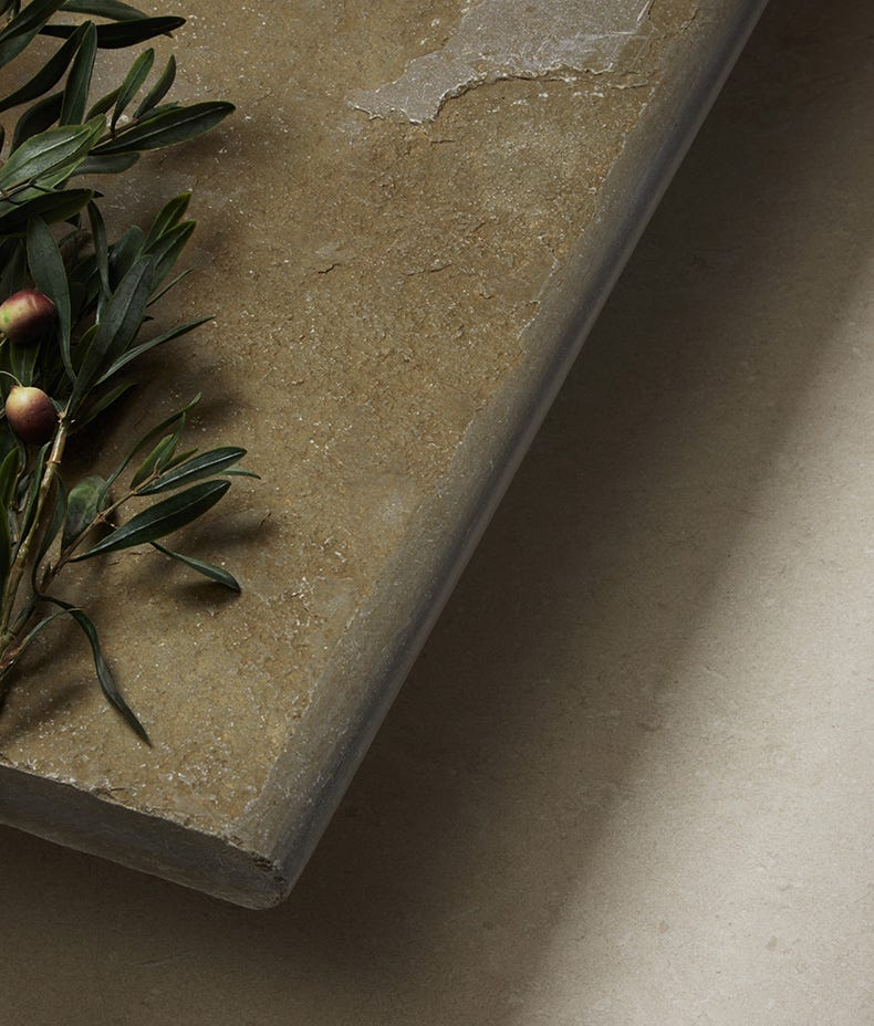 Farley Limestone Bullnose Coping Seasoned Finish