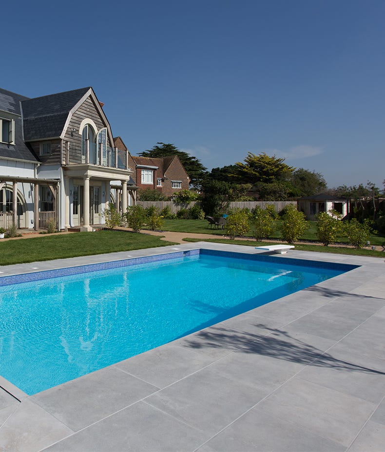 Corfe Limestone Bullnose Coping Etched Finish