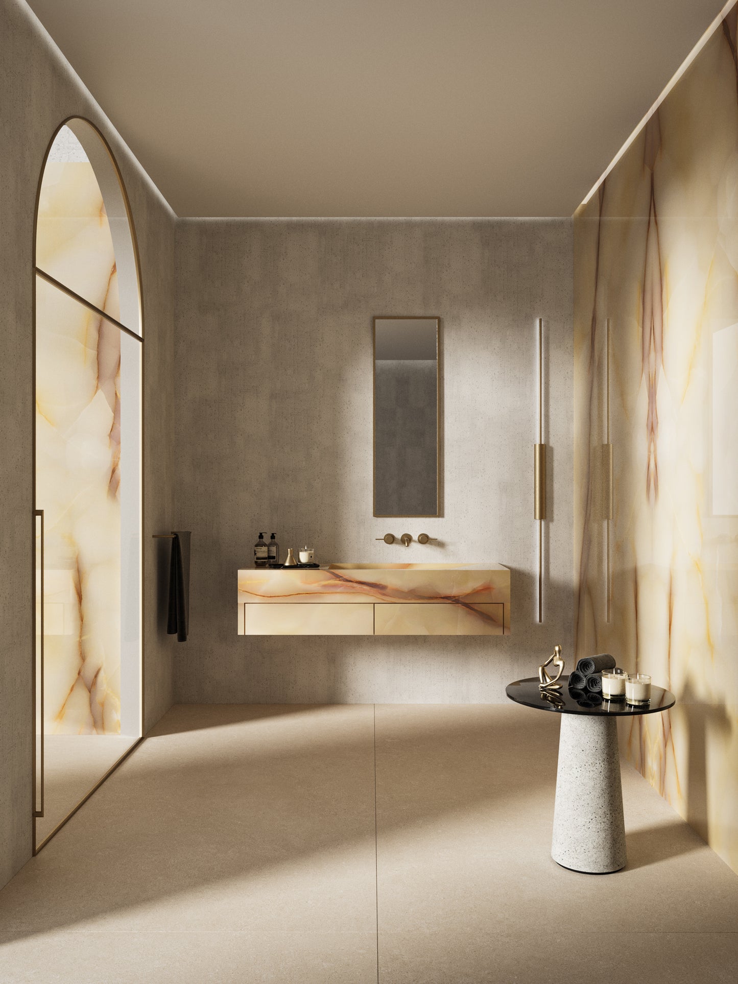 Onici Onyx Miele Bookmatched (Lappato Matte)