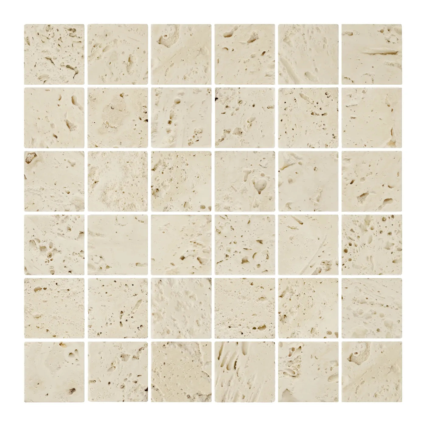 Lydia Antique Tumbled Travertine Mosaic