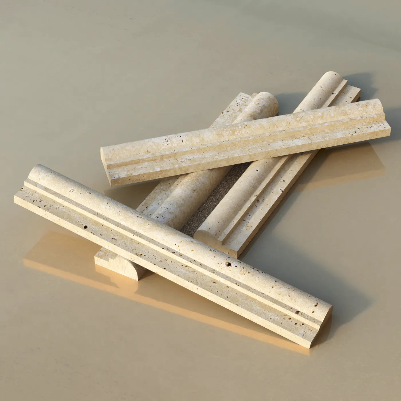 Lydia Classico Honed Travertine Dado Border