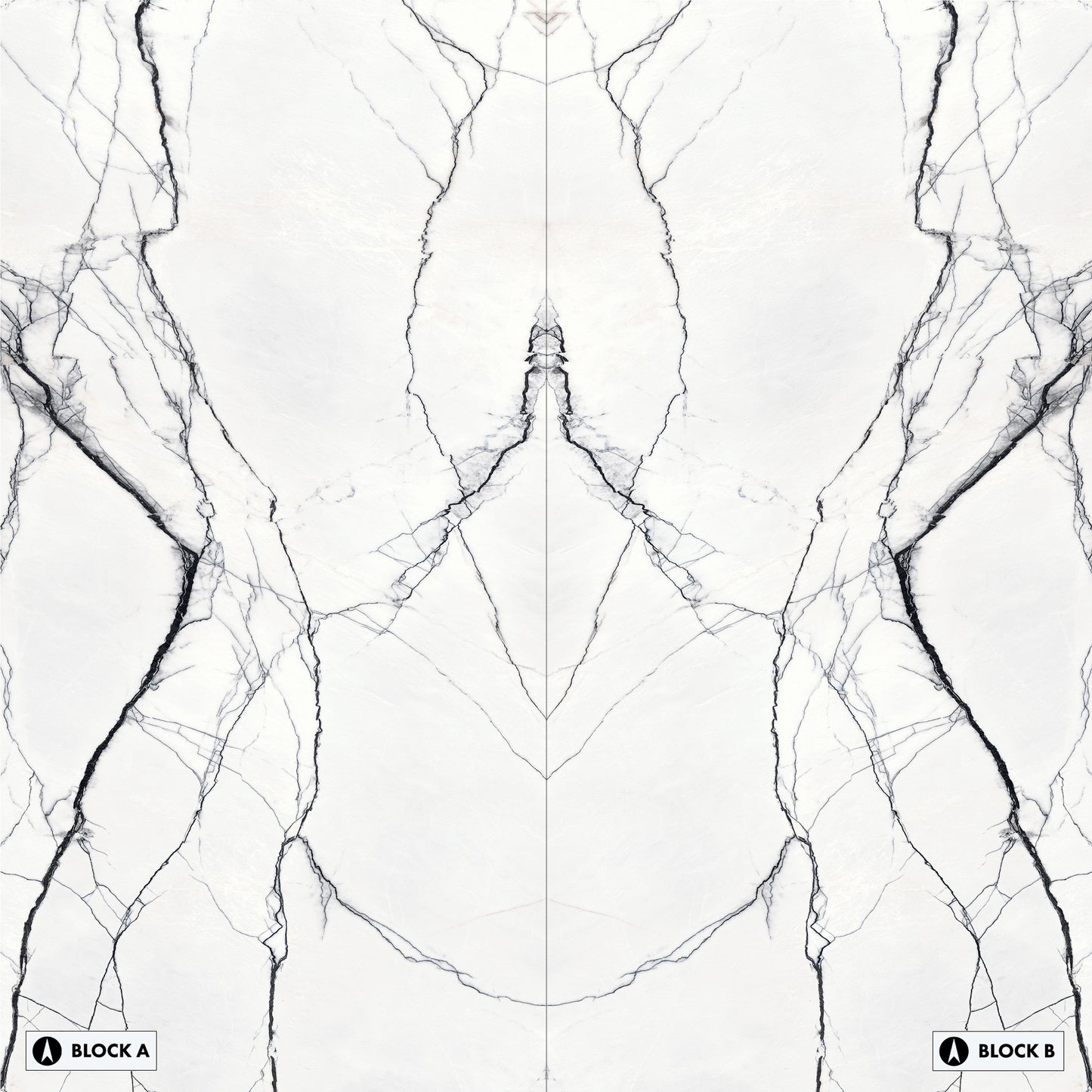 Marmi Marble Breach White Bookmatched (Matte)