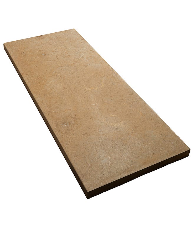 Buscot Limestone Double Pencil Coping Acid Etched Finish