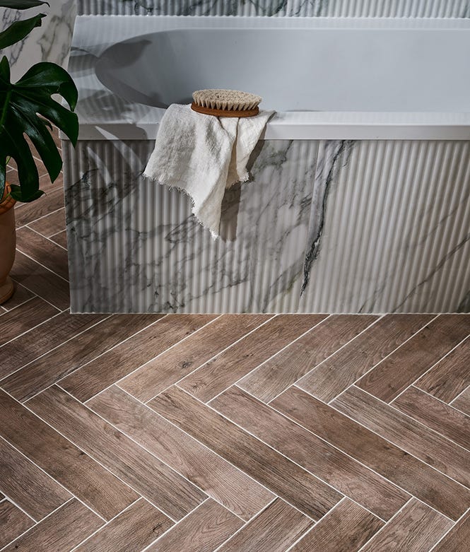 Palm Springs Porcelain Cerulean Fluted