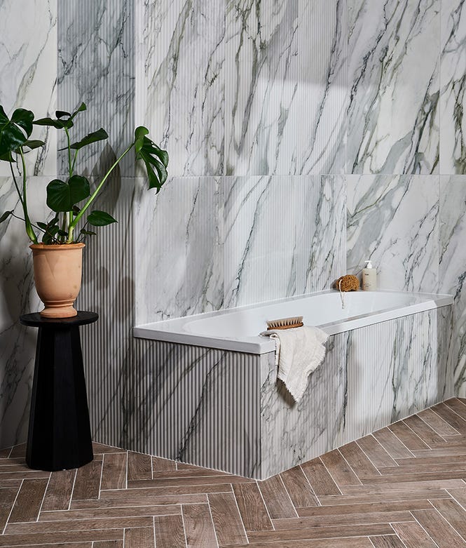 Palm Springs Porcelain Cerulean Fluted