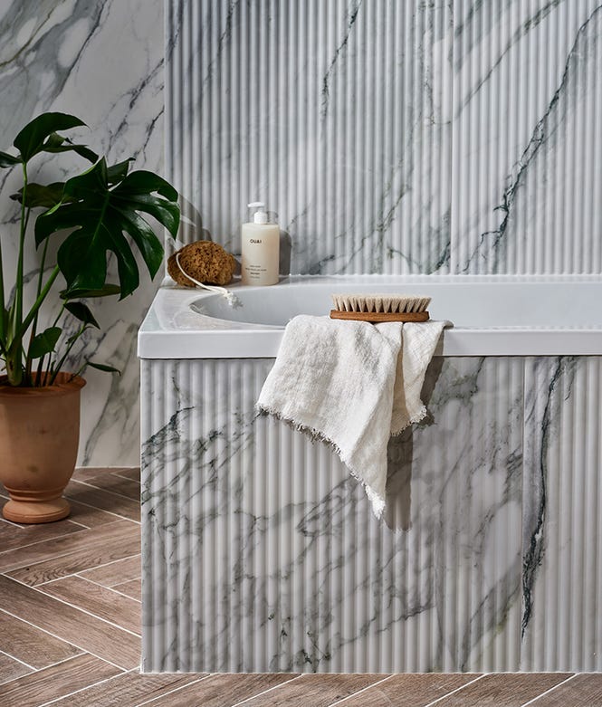 Palm Springs Porcelain Cerulean Fluted