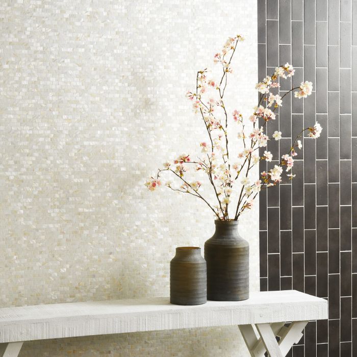 Pearl Brickbond Shell Mosaic