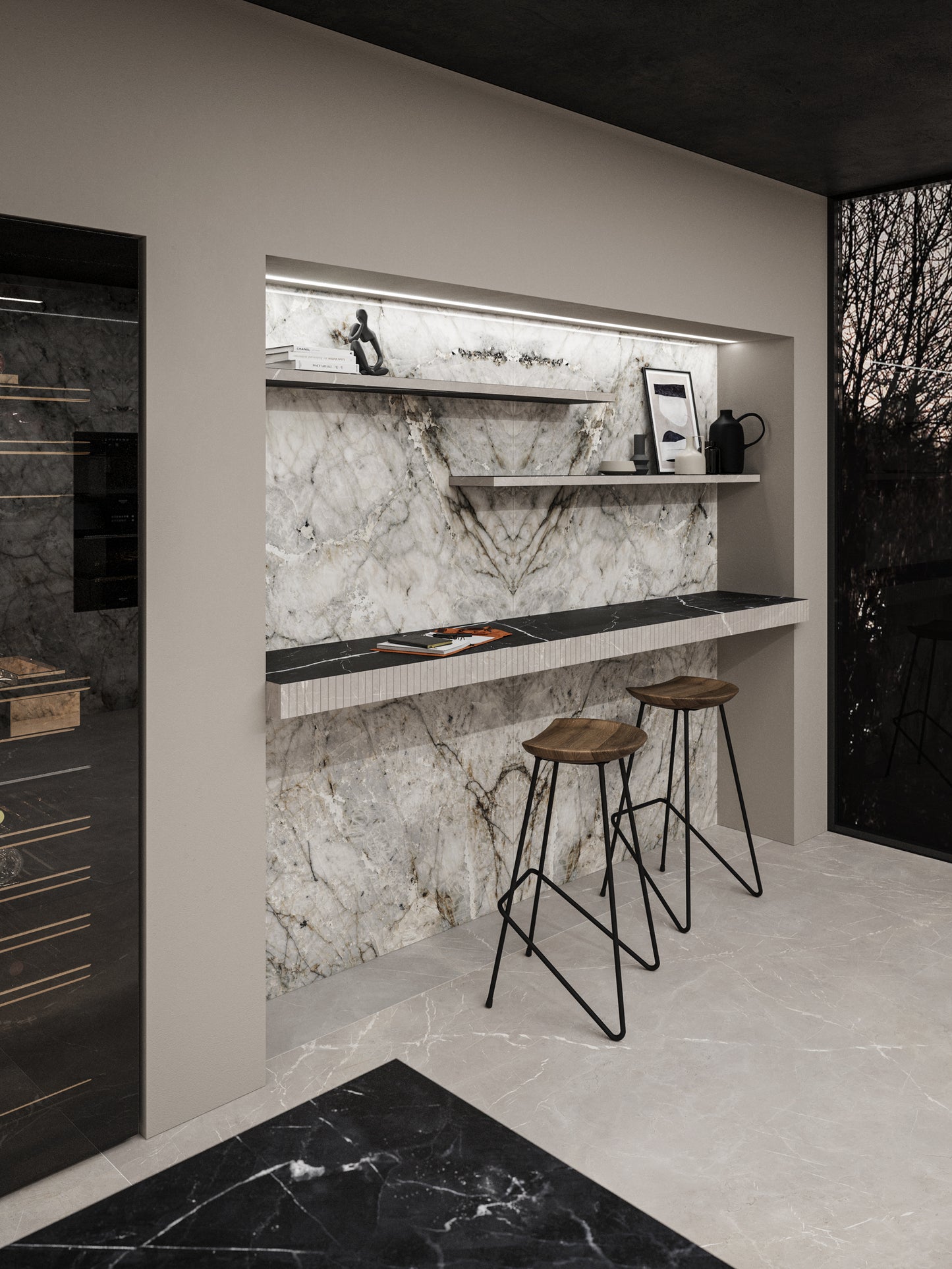 Marmi Laguna Blanca Bookmatched (Full Lappato)