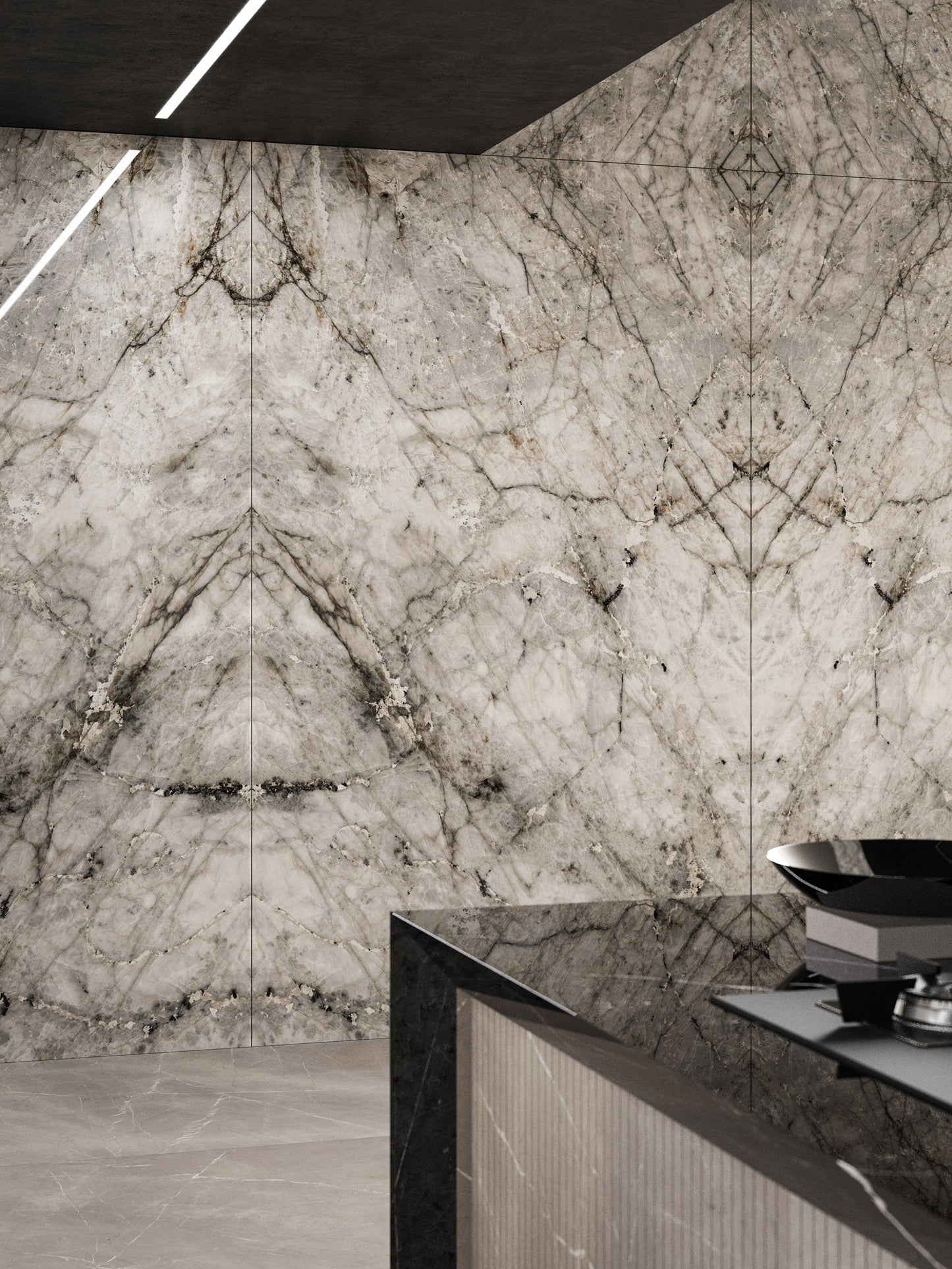 Marmi Laguna Blanca Bookmatched (Full Lappato)