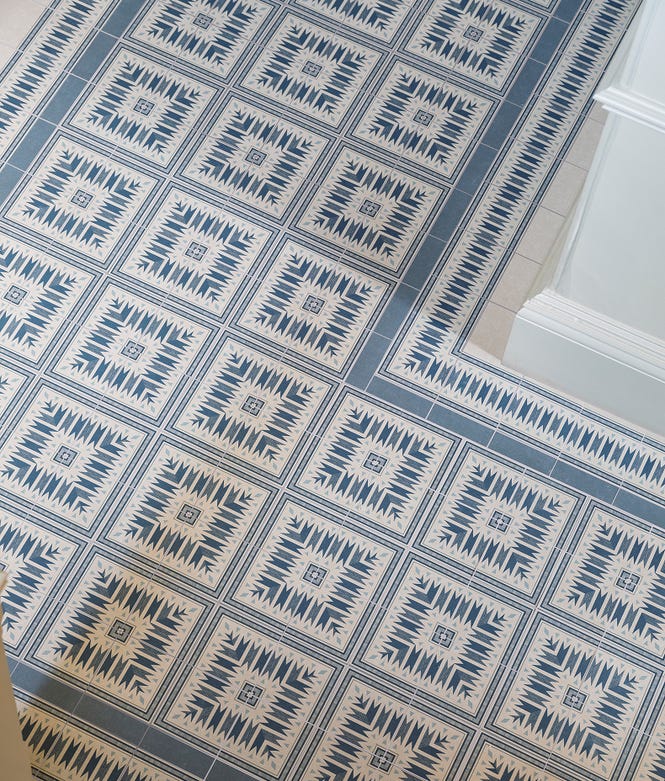 Aventuras Porcelain Ziggy Corner Blue