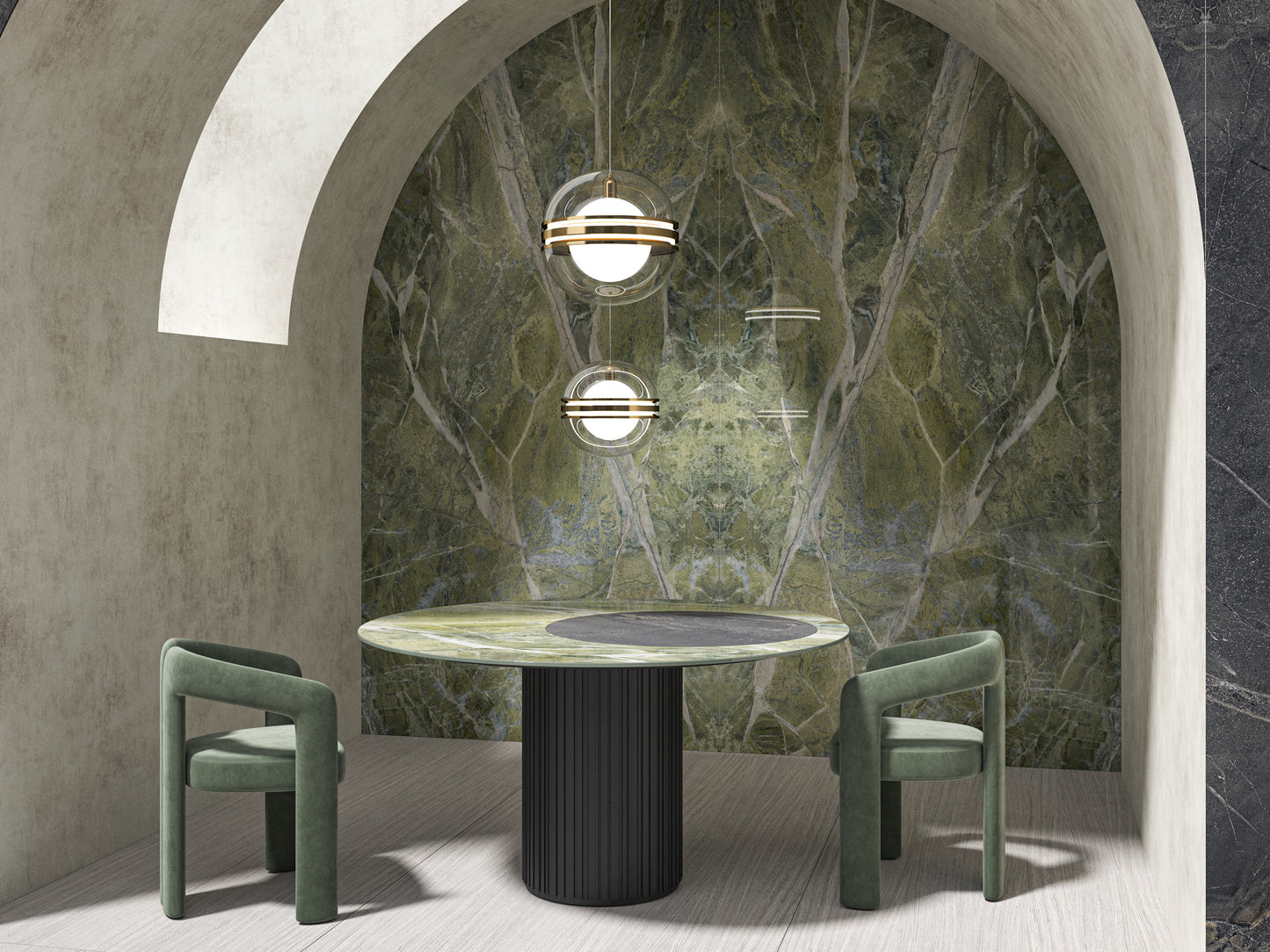 Marmi Irish Green Bookmatched (Full Lappato)