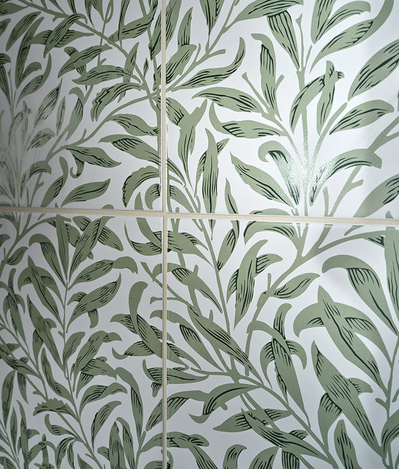 Silk Screen Ceramic Willow Cottage Spring Leaf