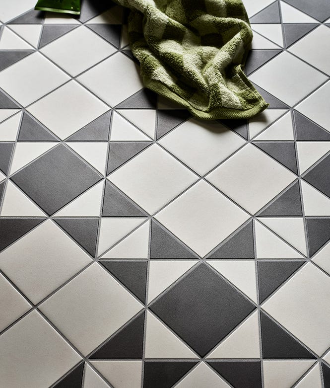 Victorian Style Floor Finchley Cotton White Textured Finish