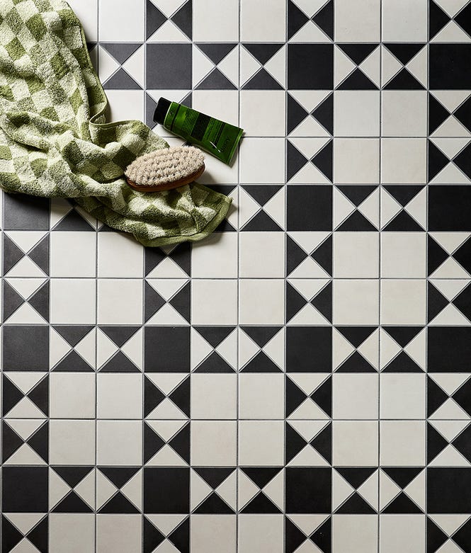 Victorian Style Floor Finchley Cotton White Textured Finish