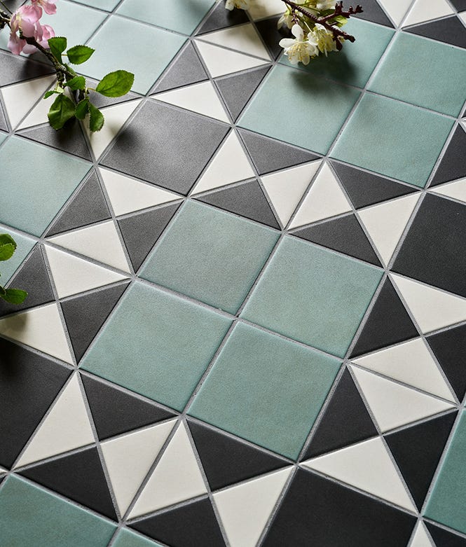 Victorian Style Floor Finchley Forest Green Textured Finish