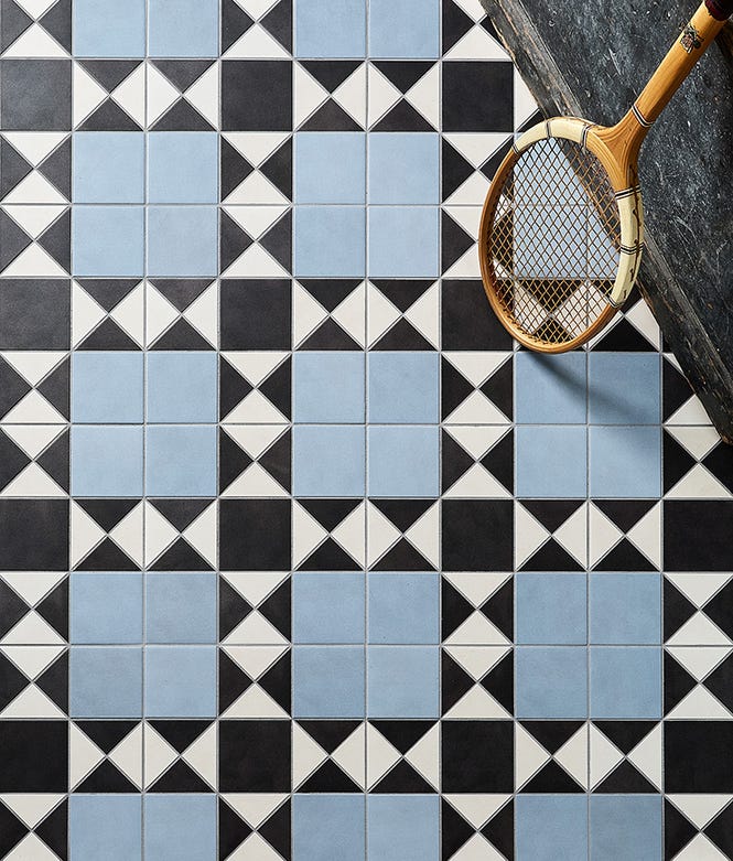 Victorian Style Floor Finchley Sky Blue Textured Finish